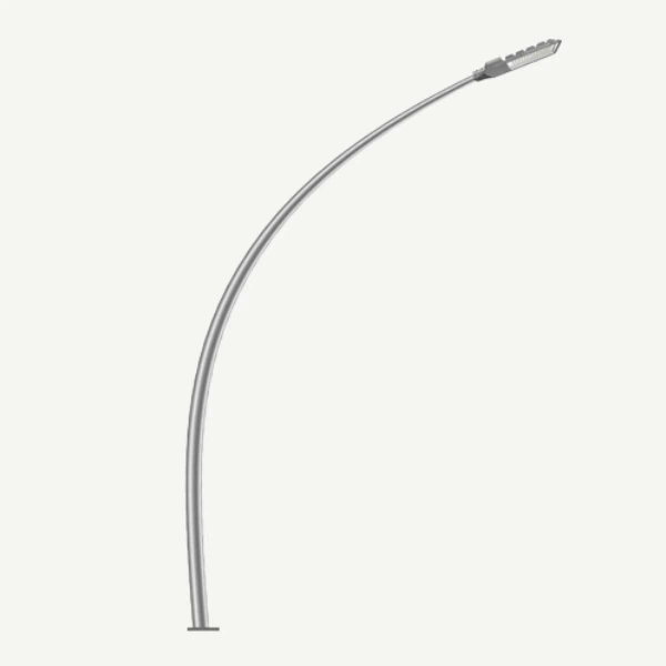 Die-cast Aluminum Curved Street Light Pole